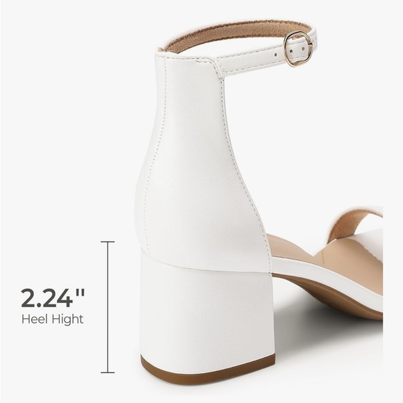 White Chunky Heels - Picture 3 of 3